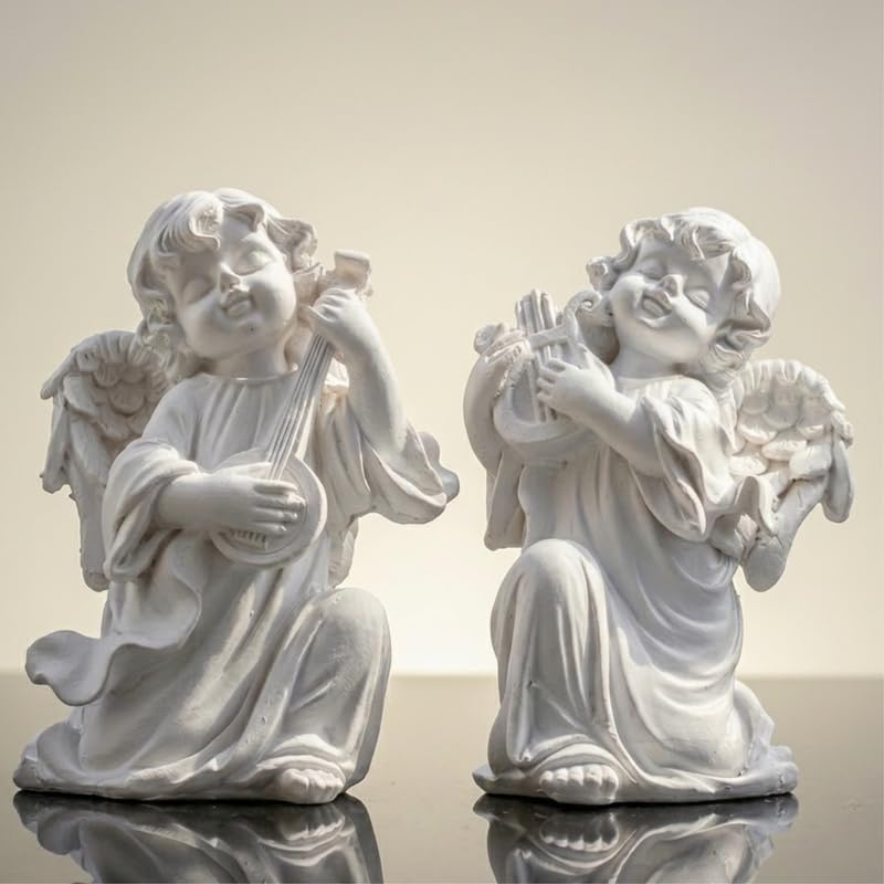 Buy Wonderland Beautiful White Angel Set (2 Pieces) – Showpiece